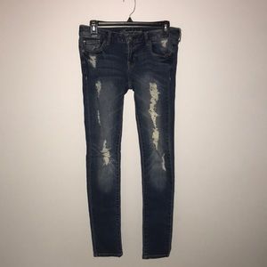 Sneak Peek low rise ripped jeans